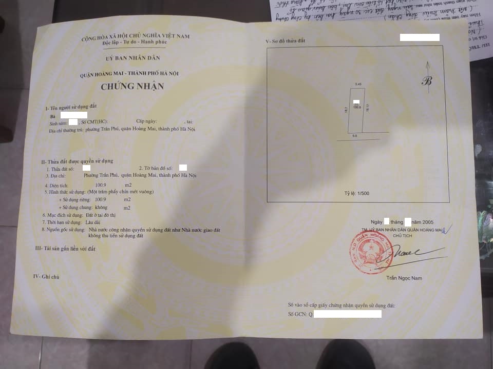 Đất sát mặt phố Tây Trà, ngõ ô tô, 100.9m2, mặt tiền 5.5m, sổ vuông, giá 66 triệu/m2