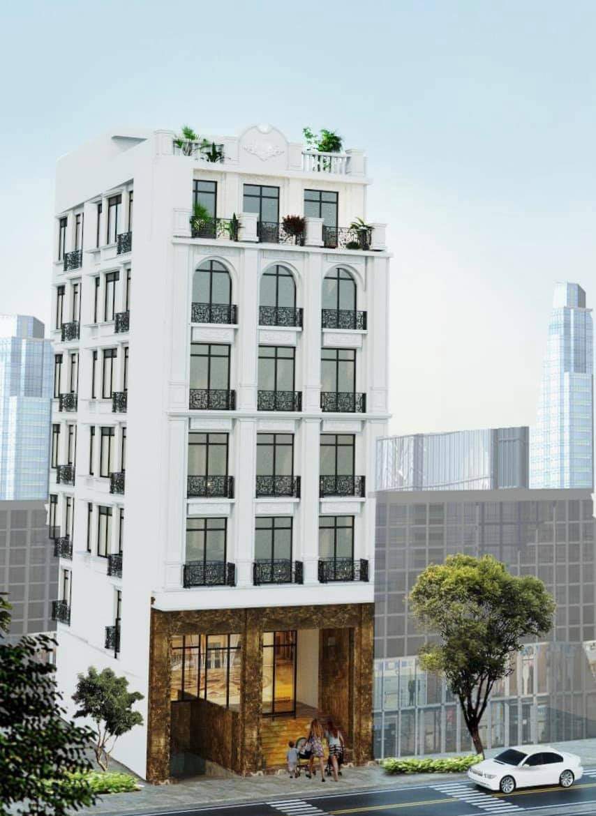 Cho thuê nhà mặt phố Phố Huế ,400m2 x 8 tầng , mặt tiền 10m giá 1 tỷ / tháng