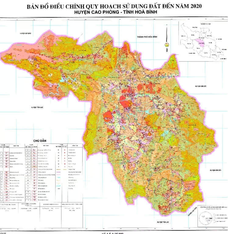 Bản đồ quy hoạch sử dụng đất huyện Cao Phong, tỉnh Hòa Bình 2 quy hoạch Cao Phong 2