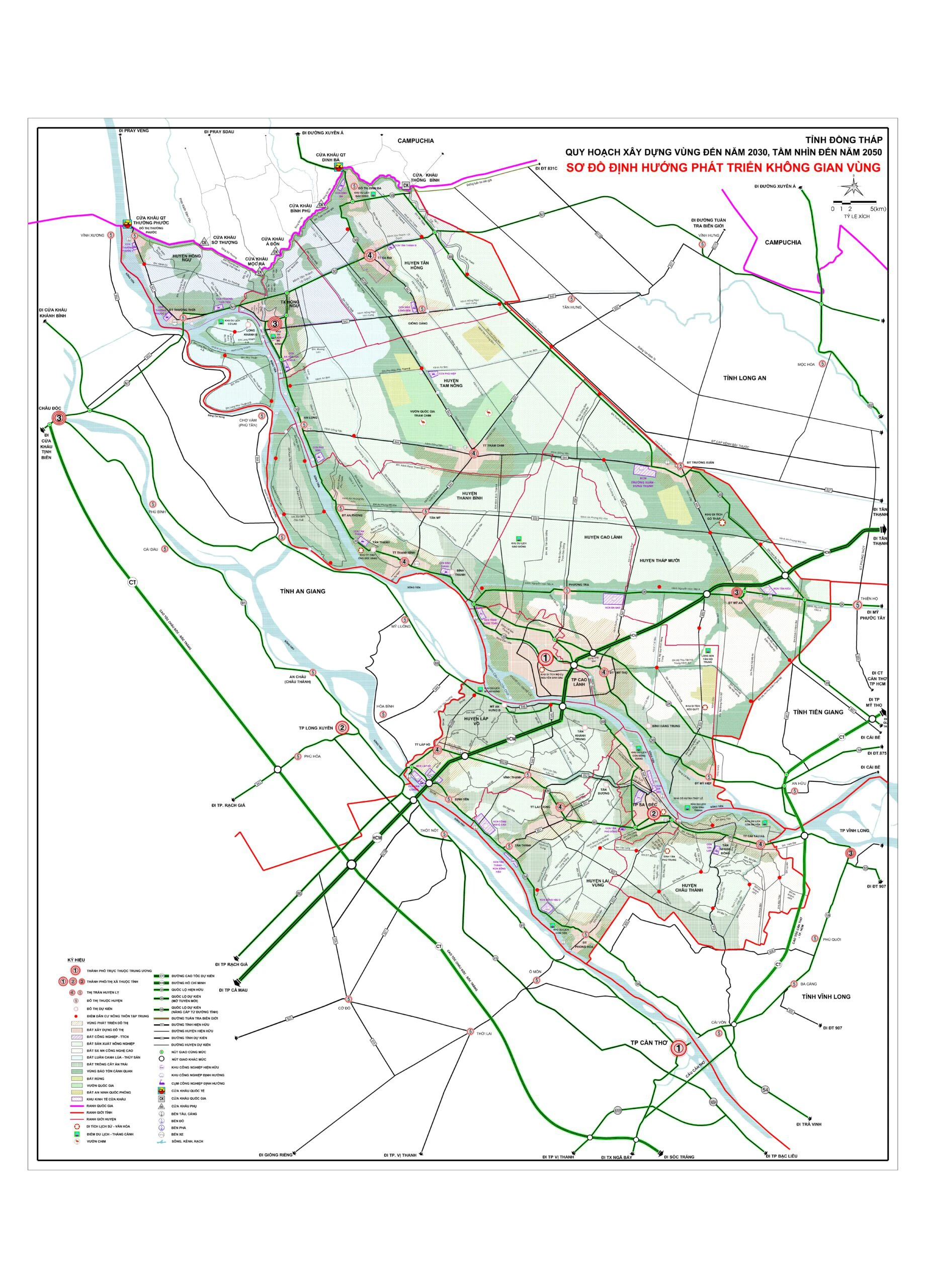 Bản đồ quy hoạch sử dụng đất tỉnh Đồng Tháp 2 quy hoạch Đồng Tháp 2