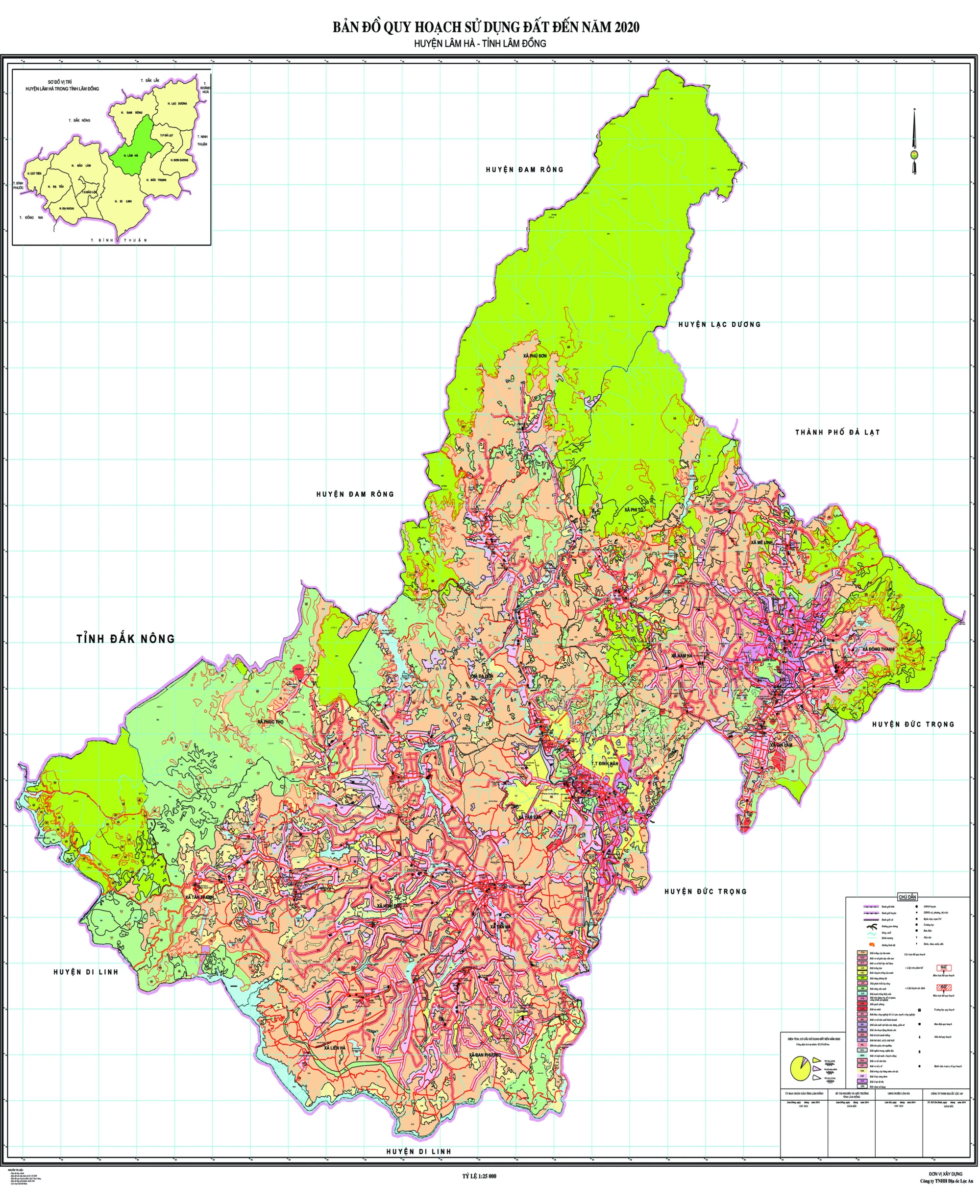 Bản đồ quy hoạch sử dụng đất huyện Lâm Hà, tỉnh Lâm Đồng 2 quy hoạch Lâm hà 2