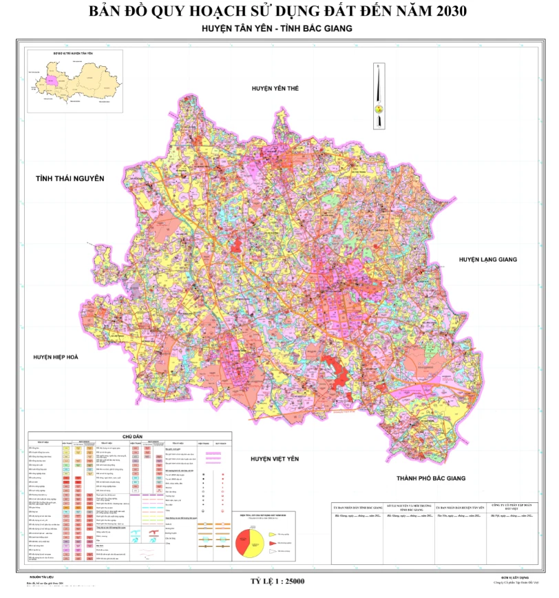 Bản đồ quy hoạch sử dụng đất huyện Việt Yên, tỉnh Bắc Giang 2 quy hoạch Tân Yên 2