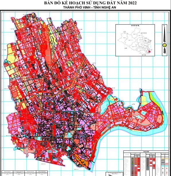 Bản đồ quy hoạch sử dụng đất thành phố Vinh tỉnh Nghệ An đến 2030 1 quy hoạch Vinh