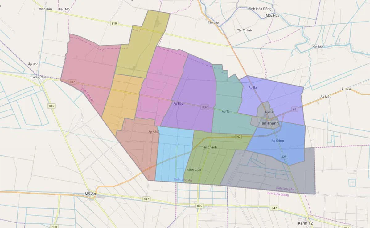 Bản đồ quy hoạch giao thông huyện Tân Thạnh, tỉnh Long An 2 quy hoạch tân Thạnh 2