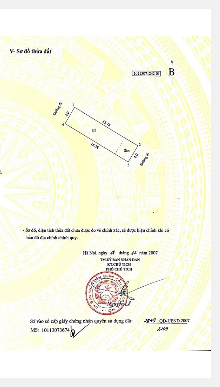 Ngõ 58 Trần Vỹ 63m2 x 3 tầng, mặt tiền 4m. Ô tô đỗ cửa. Giá 11 tỷ
