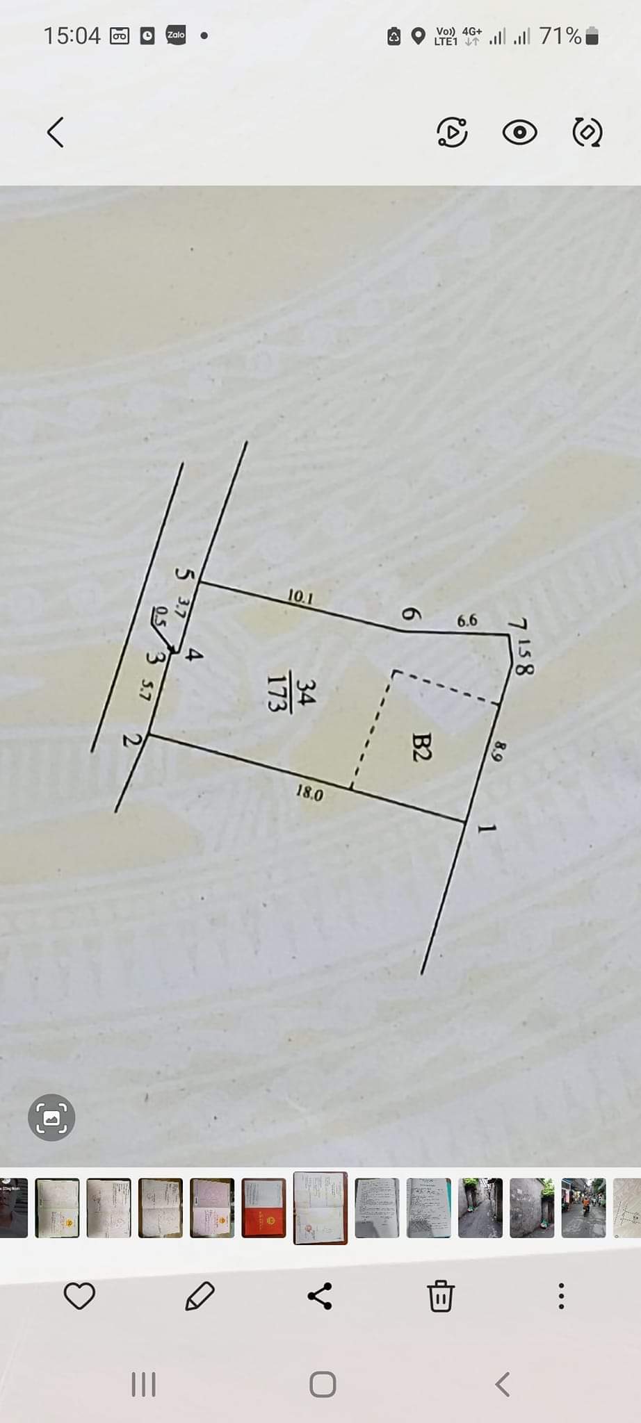 Đất ngõ 8 Lê Quang Đạo, Nam Từ Liêm 173m2 MT 9.5 12 tỷ, đường 2.5m cách mặt ngõ ô tô 25m