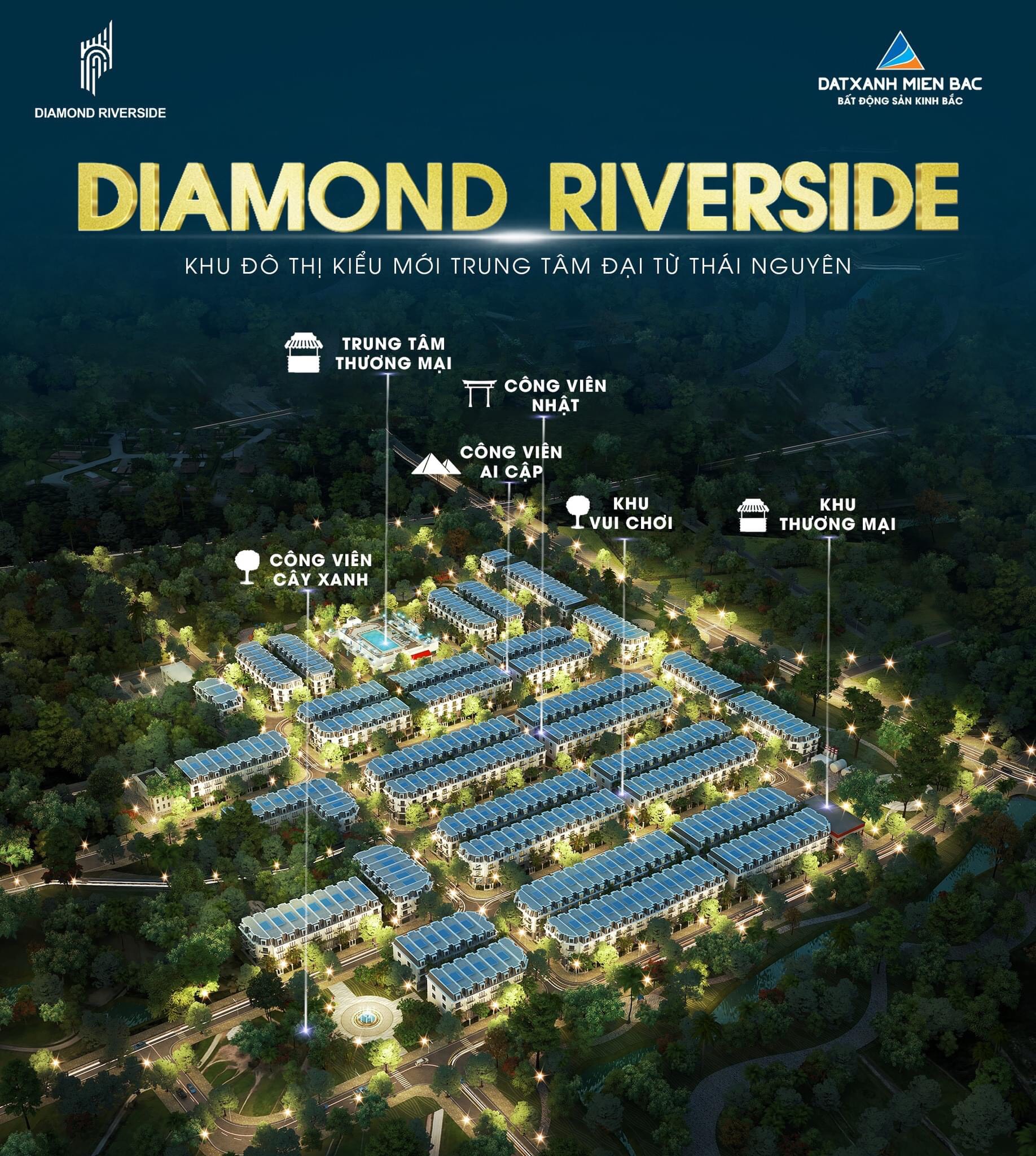 Bán đất nền phân lô Diamond Riverside, Đường Quốc lộ 37, Huyện Đại Từ