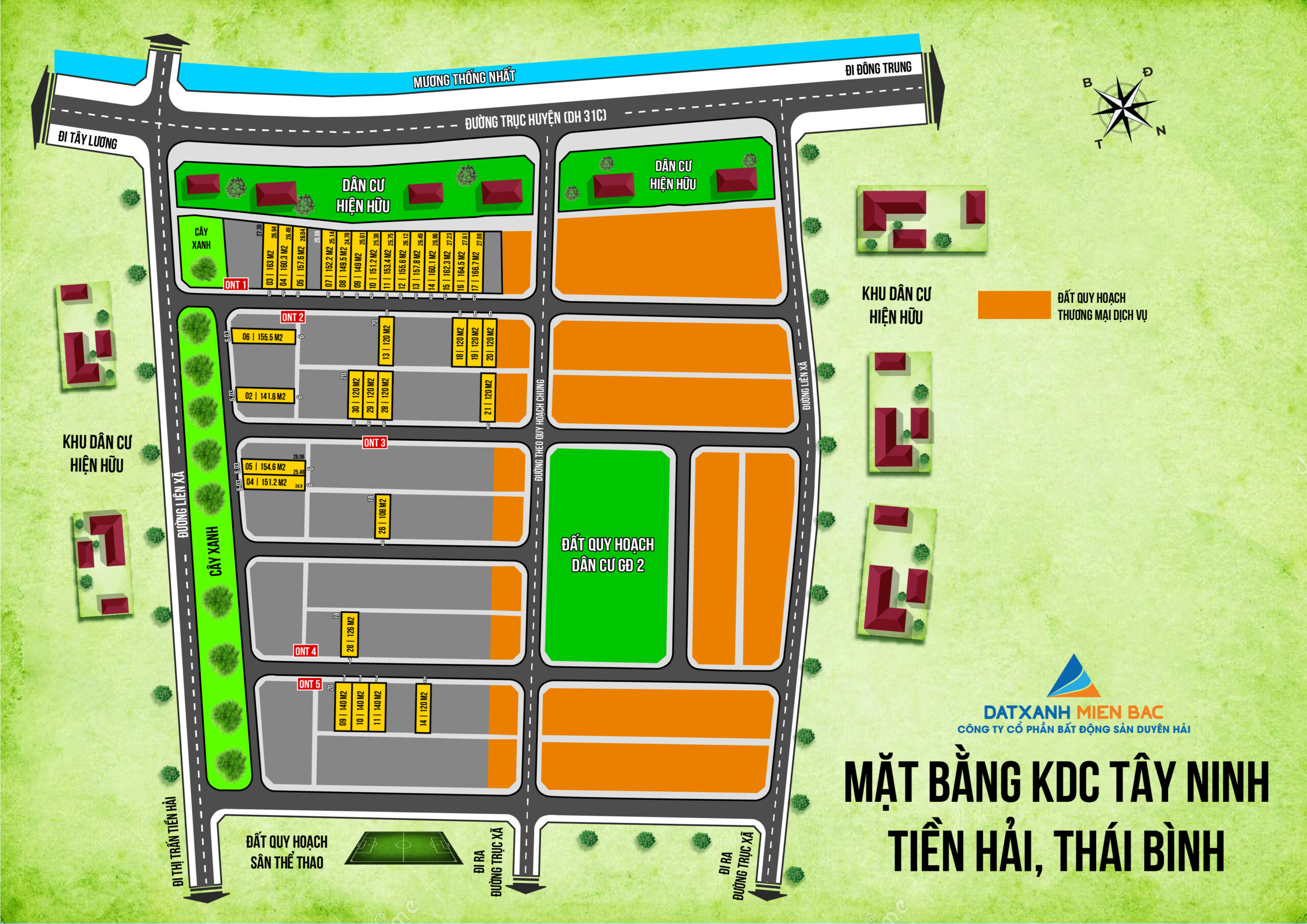 Bán cắt lỗ 2 lô mặt ngoài dự án Tây Ninh Tiền Hải