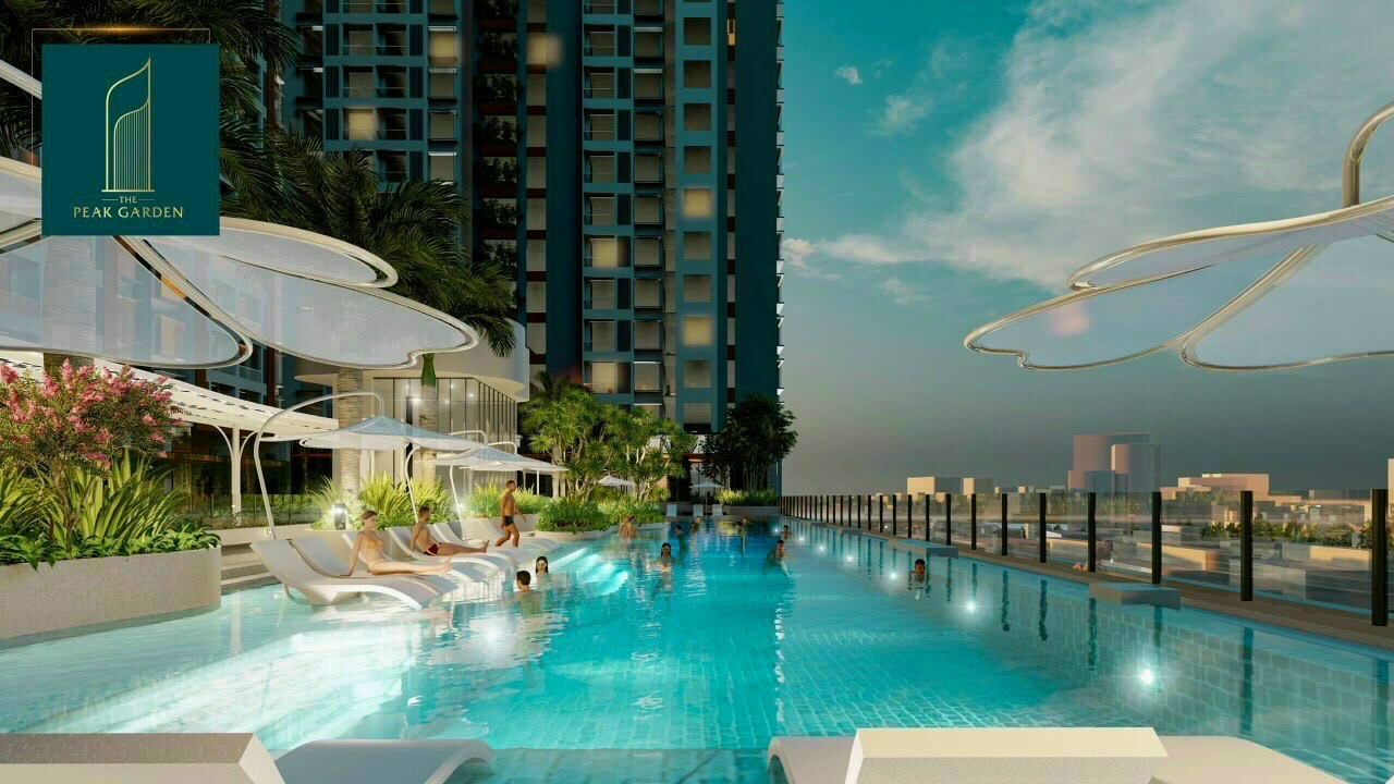 Duy nhất 30 căn Shop house, 16 căn Penthouse thông tầng (có sân vườn và hồ bơi riêng). The Peak Garden