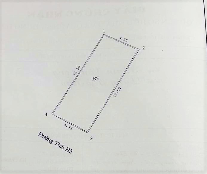 Mặt Phố Thái Hà Mặt tiền 4.35M -vỉa hè Rộng 59M2 - 35.6 Tỷ
