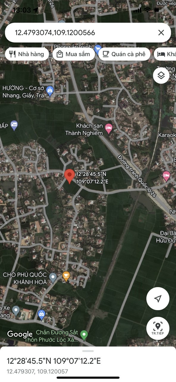 Bán lô đất thổ cư xã ninh quang , thị xã ninh hoà, tỉnh Khánh hoà