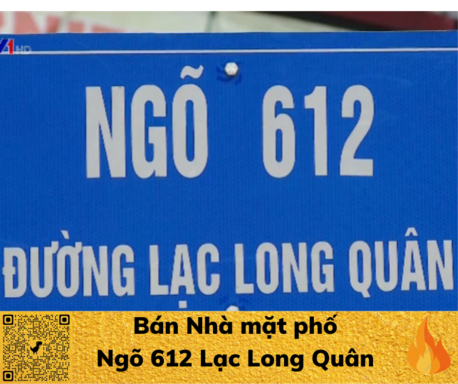 Bán nhà mặt phố Ngõ 612 Lạc Long Quân, gần Lotte