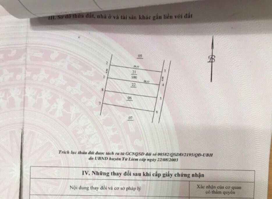 Bán Đất Xuân Đỉnh 100M2 mặt tiền 5M 5.35 Tỷ