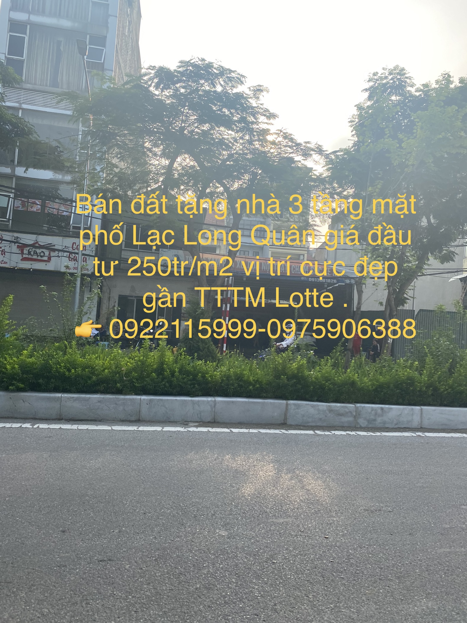 Bán 25tr/m2 đất mặt Phố LạcbLong Quân, Võ Chí Công, Xuân La, ÂU Cơ. DT184M2 chỉ 46 tỉ .