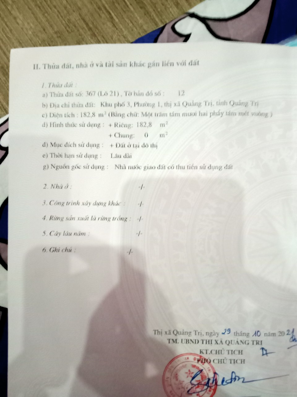 ĐẤT ĐẦU TƯ 2 MT KDC PHAN BỘI CHÂU, TX QUẢNG TRỊ