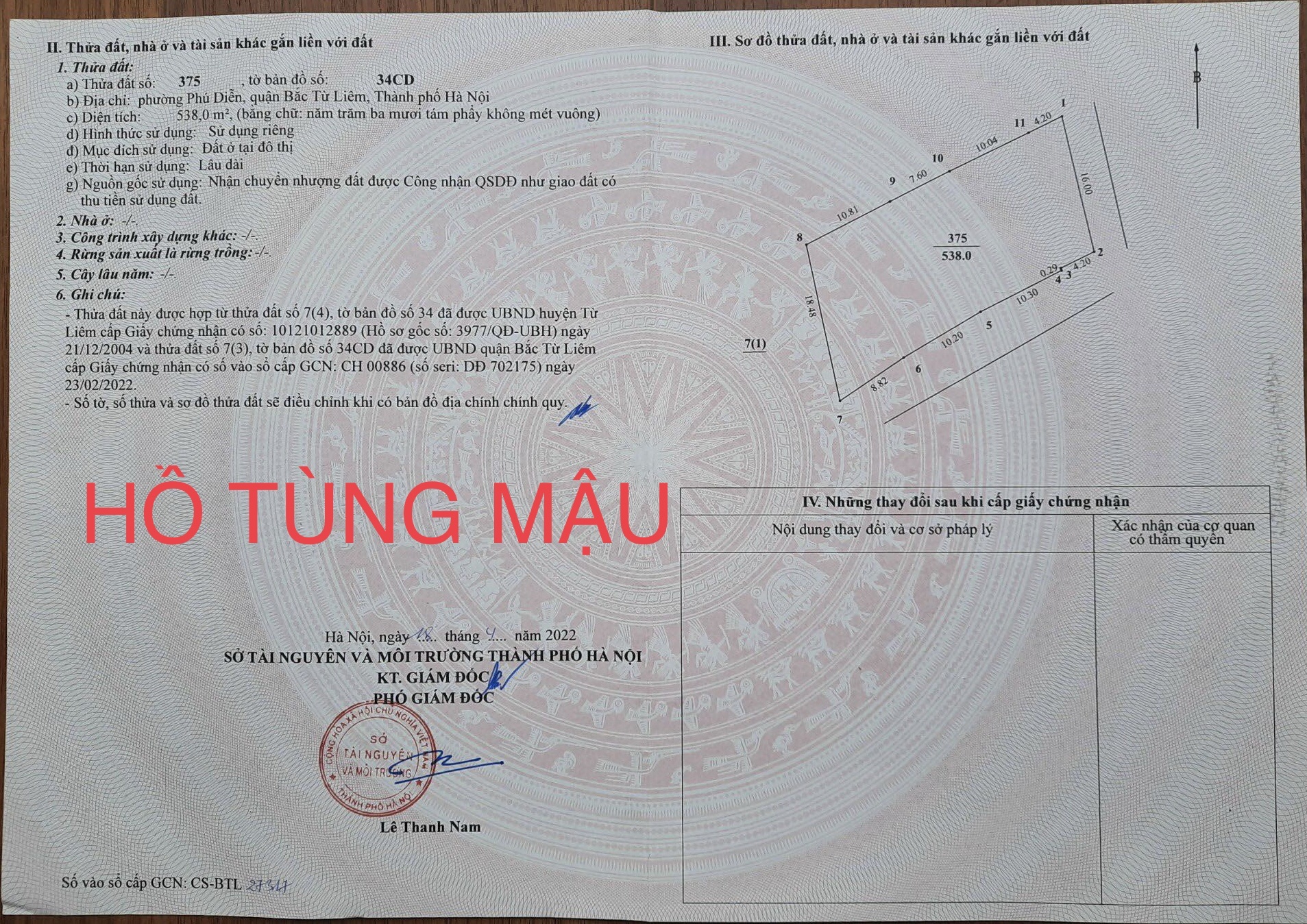 Bán Đất Nền Hồ Tùng Mậu- Hà Nội. Vị Trí Kim Cương , giá đầu tư chỉ 80tr