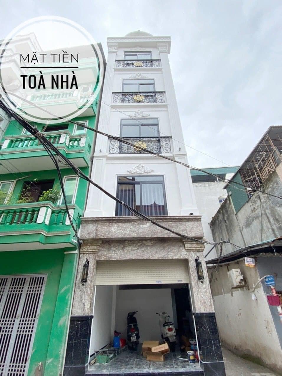 GARA Ô TÔ, NHÀ LÔ GÓC BẠCH MAI HAI BÀ TRƯNG, DT 42M, 6 TẦNG, MT 5,2M .