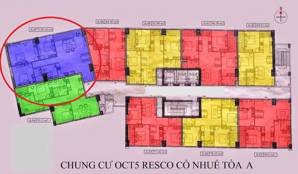 P2608 Toà Chung cư OCT5 - B Resco Cổ Nhuế DT65 m2, T2.. Giá 2.15 tỷ Bắc Từ Liêm Liên hệ A Quang 0985812475