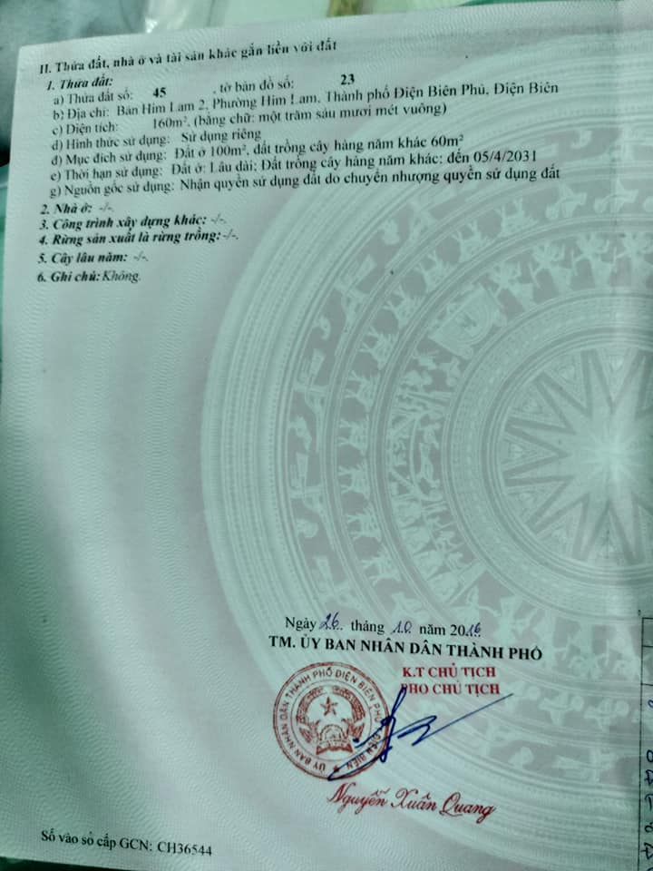 Bán đất ở bản him lam 2, phường Him lam