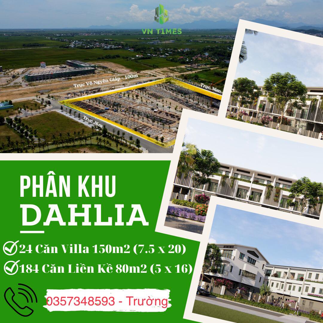 NHẬN CUNG CẤP THÔNG TIN VÀ ĐẶT CHỔ GIAI ĐOẠN 3 DỰ ÁN ECOGARDEN HUẾ - DAHLIA