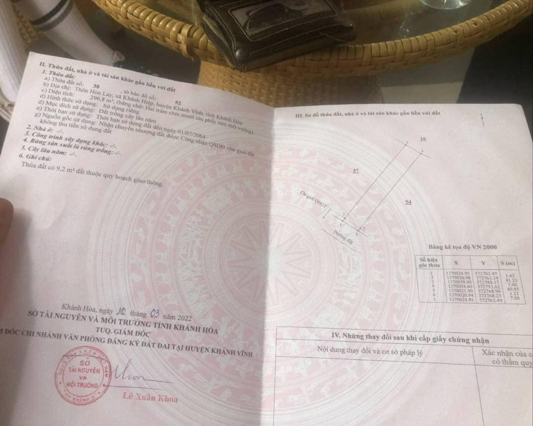 bán lô đất Hòn Lay Khánh Hiệp, Khánh Vĩnh Khánh Hòa quy hoạch Full thổ