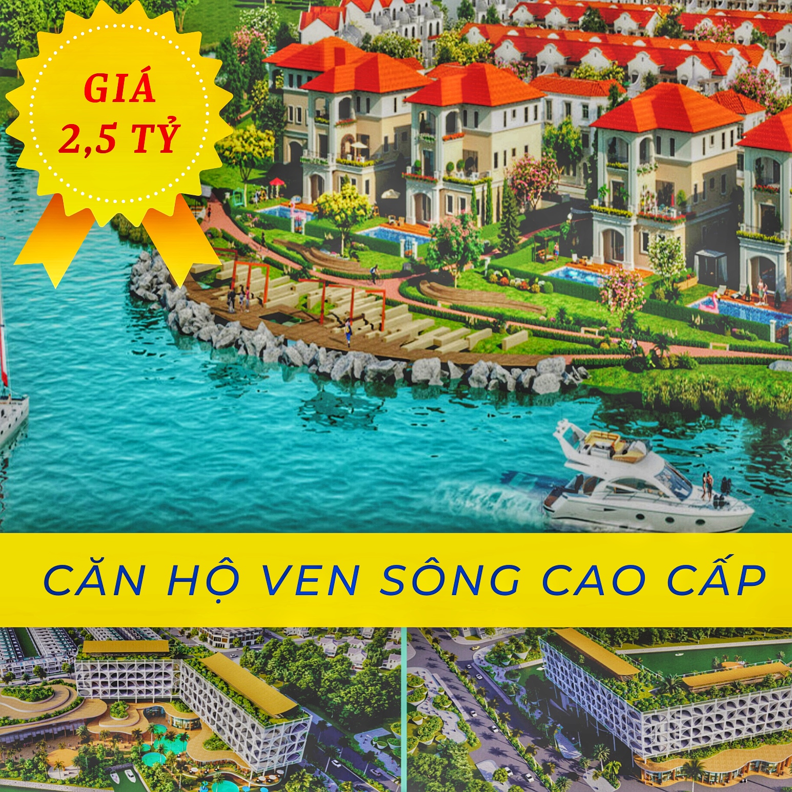 Căn hộ ven sông cao cấp đối diện tỉnh uỷ Hậu Giang giá 2,5 tỷ