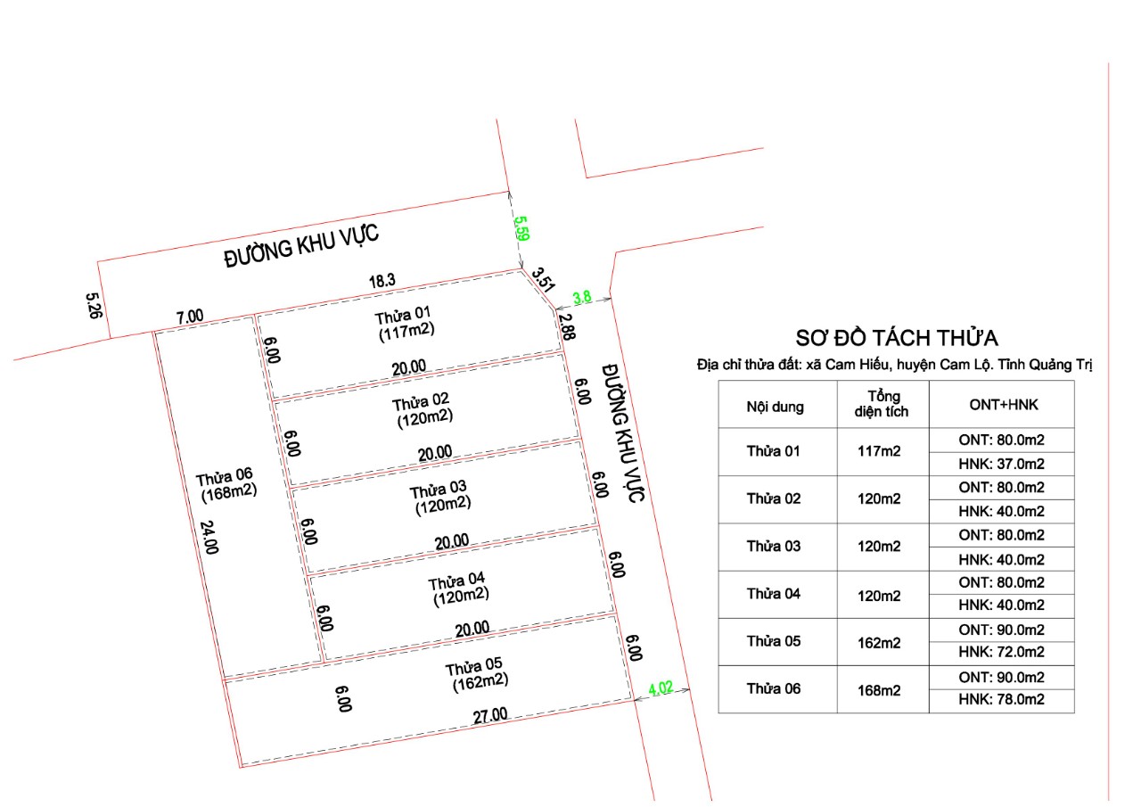 MỞ BÁN BLOOCK 6 LÔ - KDC CAM HIẾU, CAM LỘ, GIÁ F0 CHƯA QUA TAY ĐẦU TƯ - LH:0963.429.444