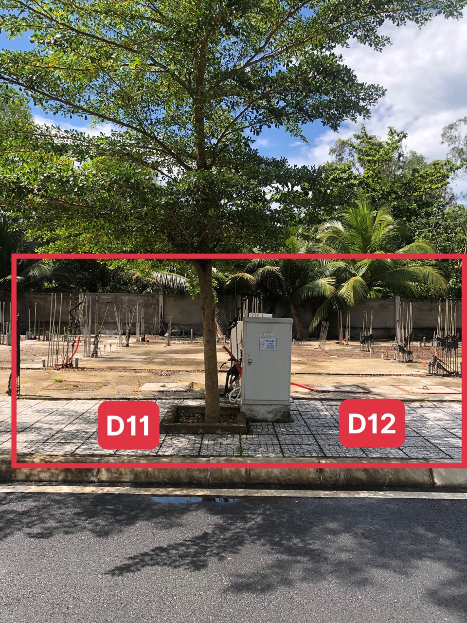 Bán nền D12 xây dựng được 1 trệt 2 lầu Diện tích: (4 x18)