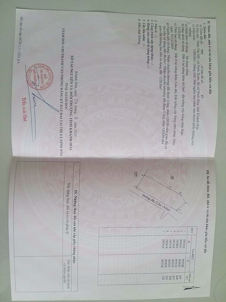 Lô Ninh Xuân Ninh hòa phân được nhiều lô.