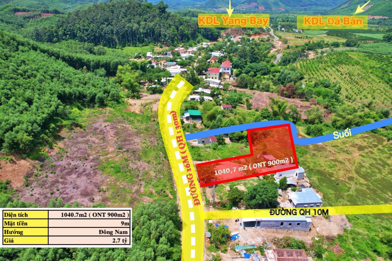 Mặt Tiền Đường Yangbay. 1046,7m² có 900 thổ cư.