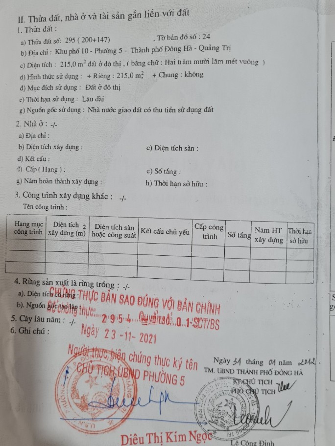 CHÍNH CHỦ CẦN BÁN LÔ ĐẤT 215m2, KIỆT 200 HÀM NGHI, TP ĐÔNG HÀ, GIÁ CHỈ 2,05 TỶ - LH: 097.248.74.74