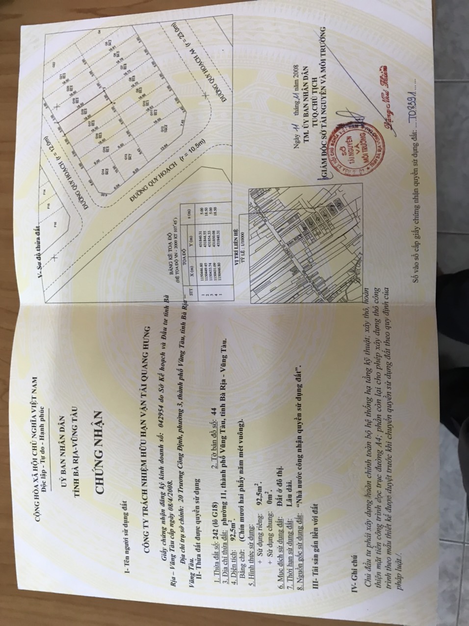 Bán đất khu dân cư Quang Hưng phường 11 tp vũng tàu, giá đầu tư