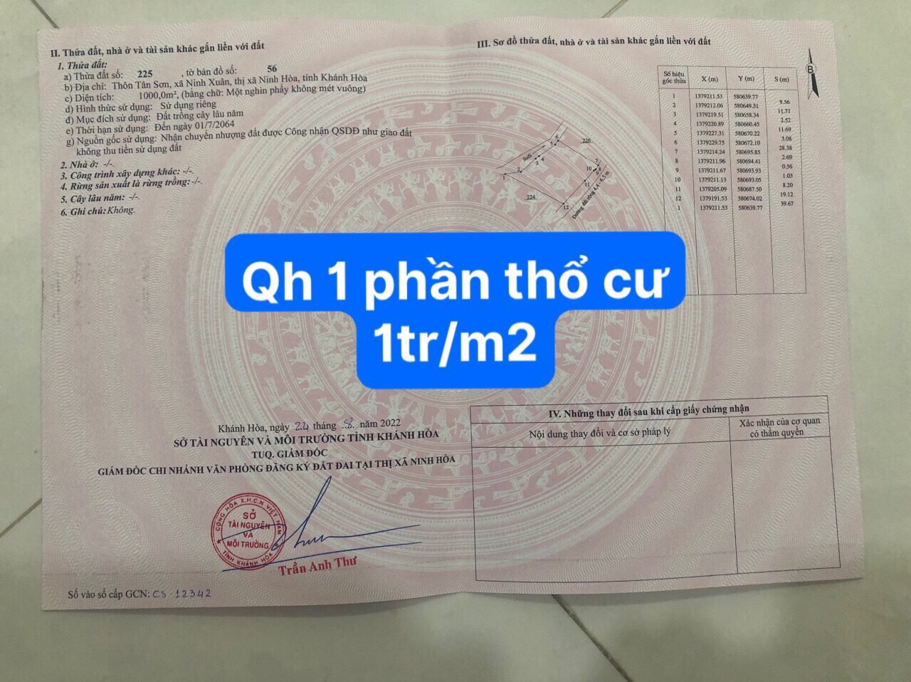 Bán Nhanh 3 Lô Đất Tại Ninh Xuân, Ninh Hòa.