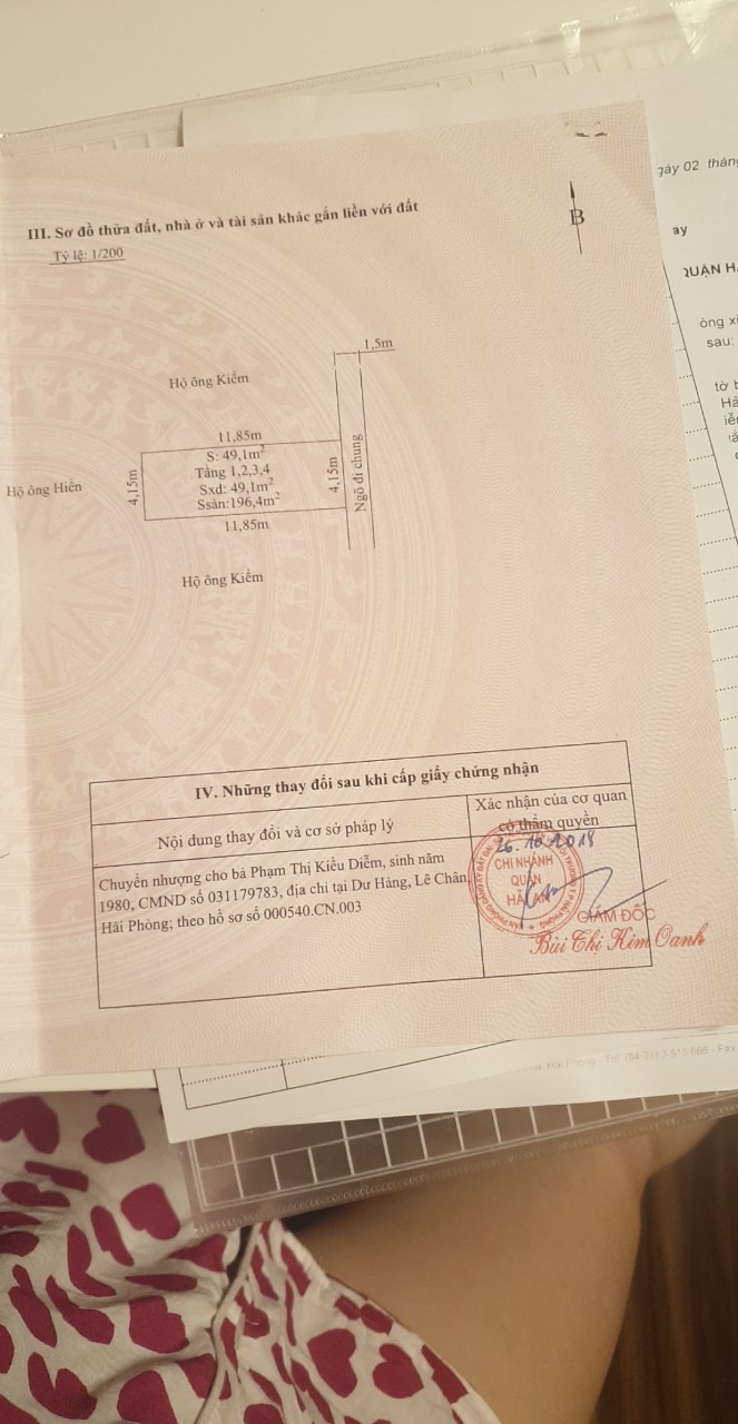 Cần nhượng lại căn nhà dt 50m2 x 04 tầng, ngay sau nhà mặt đường Bùi Thị Từ Nhiên, hướng chính Đông