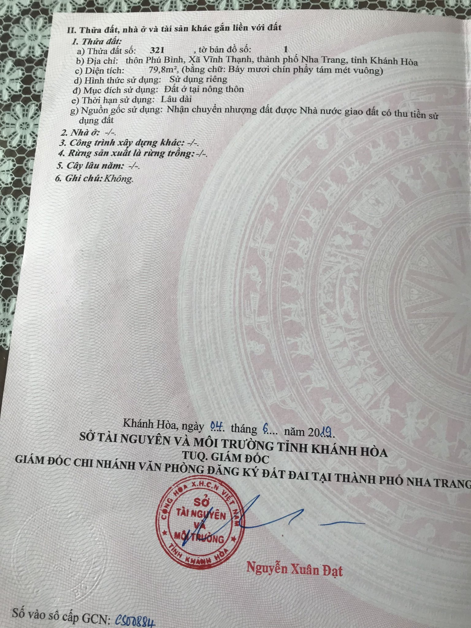 Bán nhà 1 trệt 1 lầu Vĩnh Thạnh, Nha Trang.