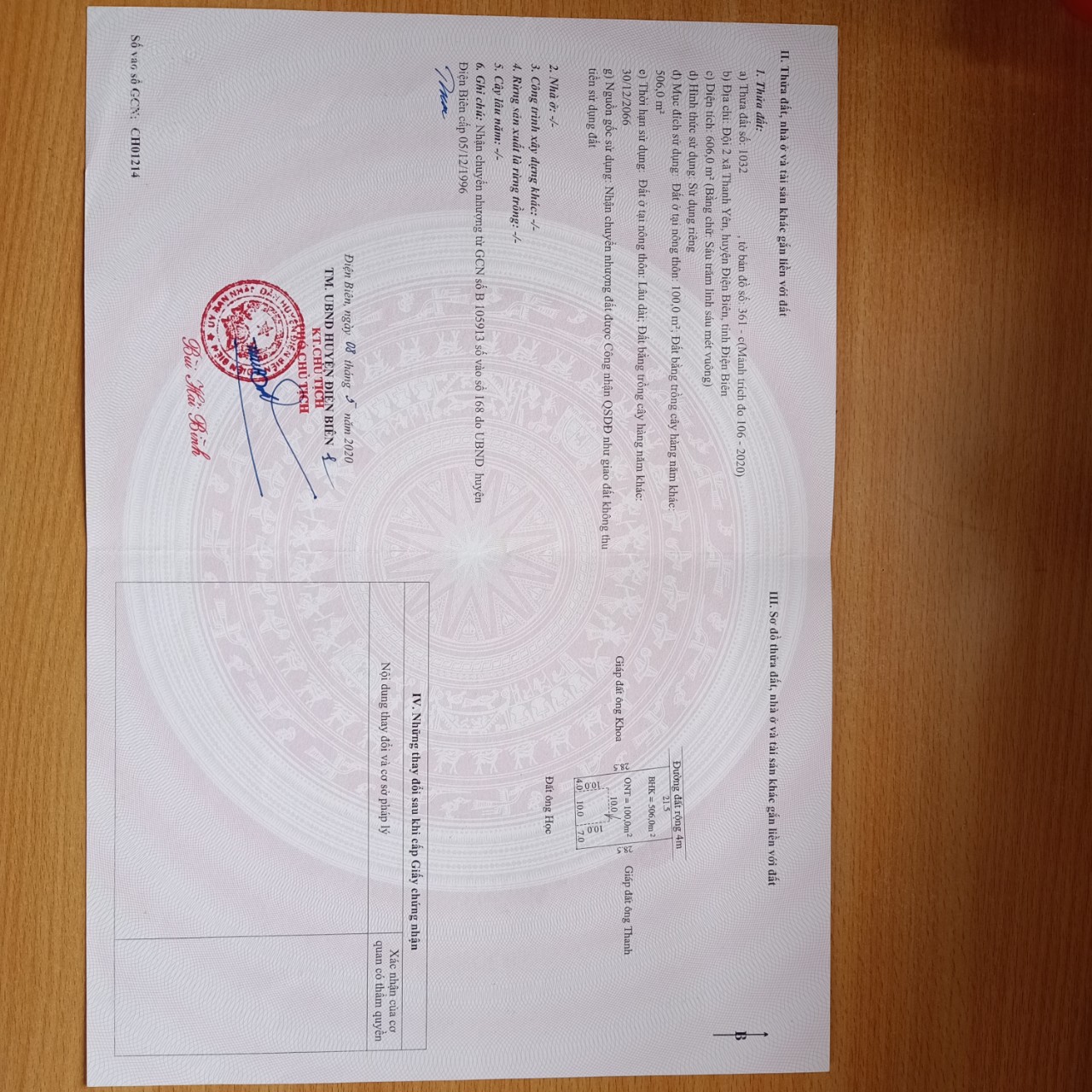 Bán đất ở xã Thanh Yên, huyện Điện Biên