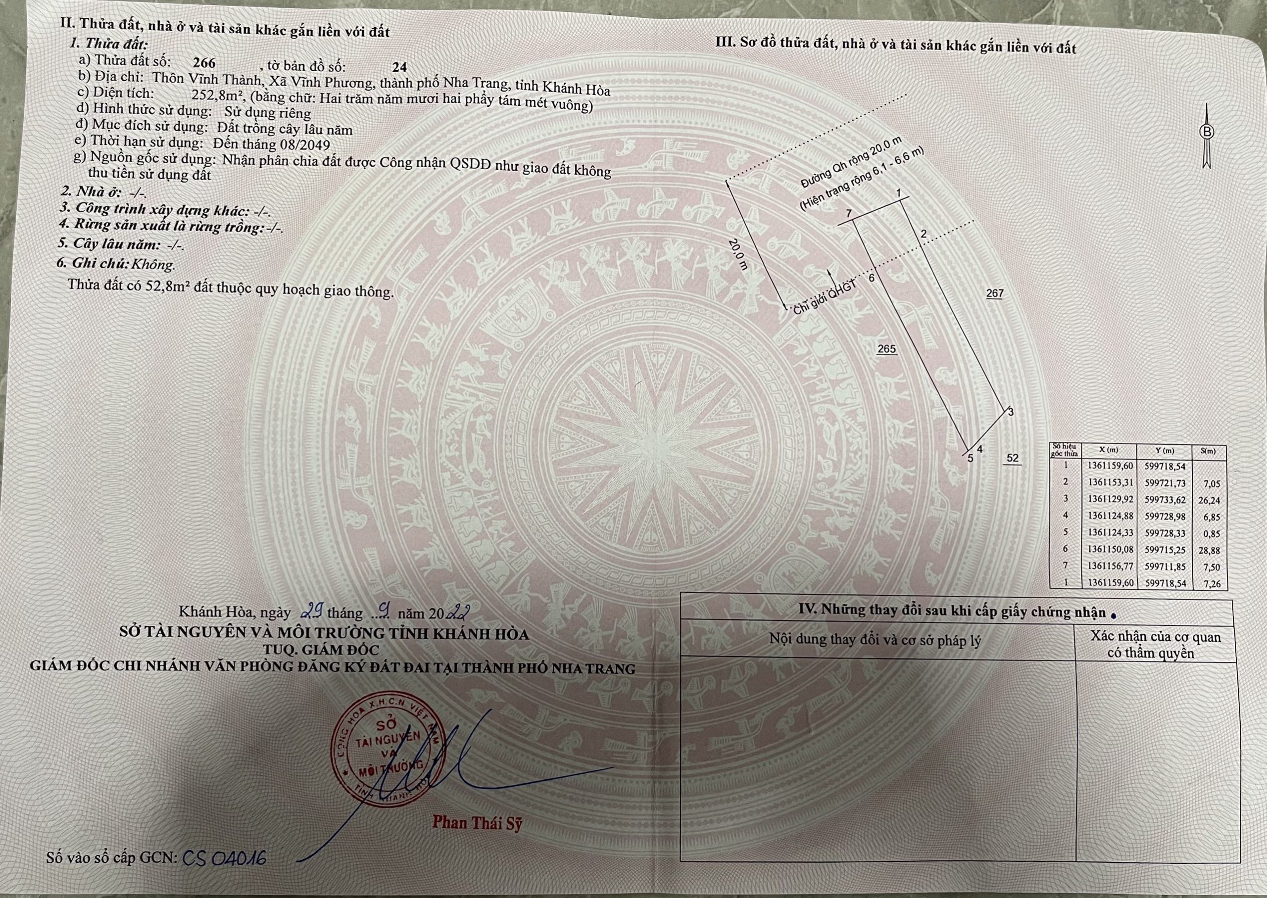 🔥 Cần bán lô đất Thôn Vĩnh Thạnh xã Vĩnh Phương , Thuộc thành phố Nha Trang