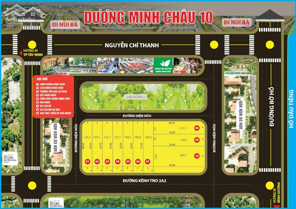 BÁN ĐẤT NỀN GIÁ F0 CHƯA QUA ĐẦU TƯ NGAY THỊ TRẤN DƯƠNG MINH CHÂU - TÂY NINH