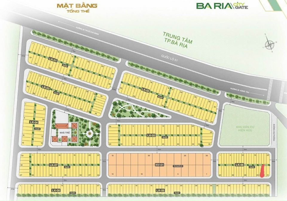 Bán nền Shophouse Mặt tiền Bà Rịa City Gate Liên hệ : 0901325595