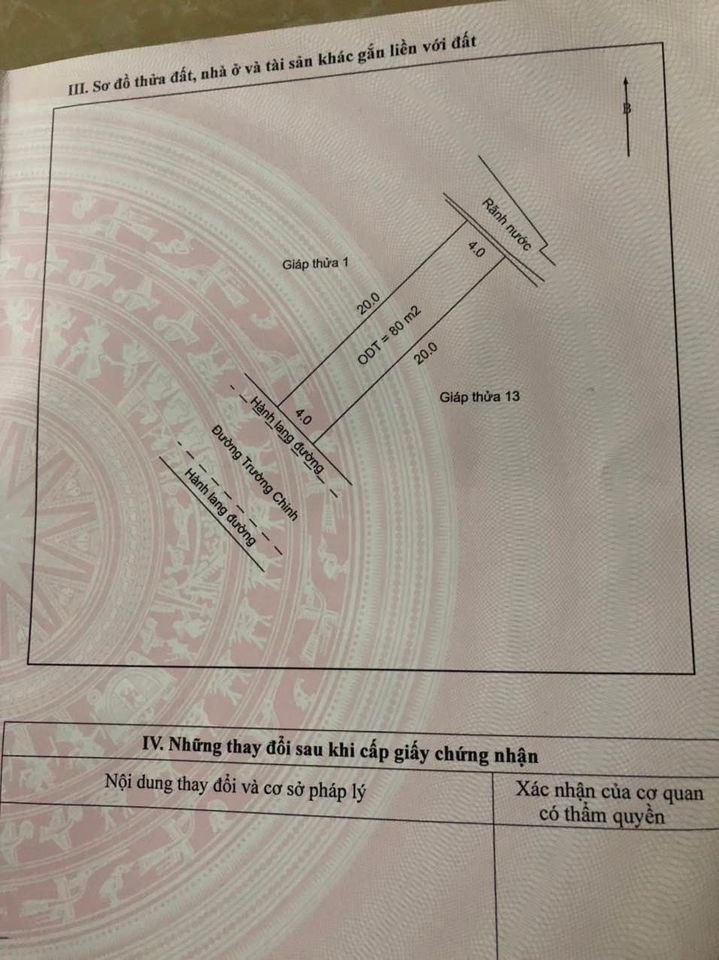 Cần bán mảnh đất + nhà tại khu đường Trường Chinh