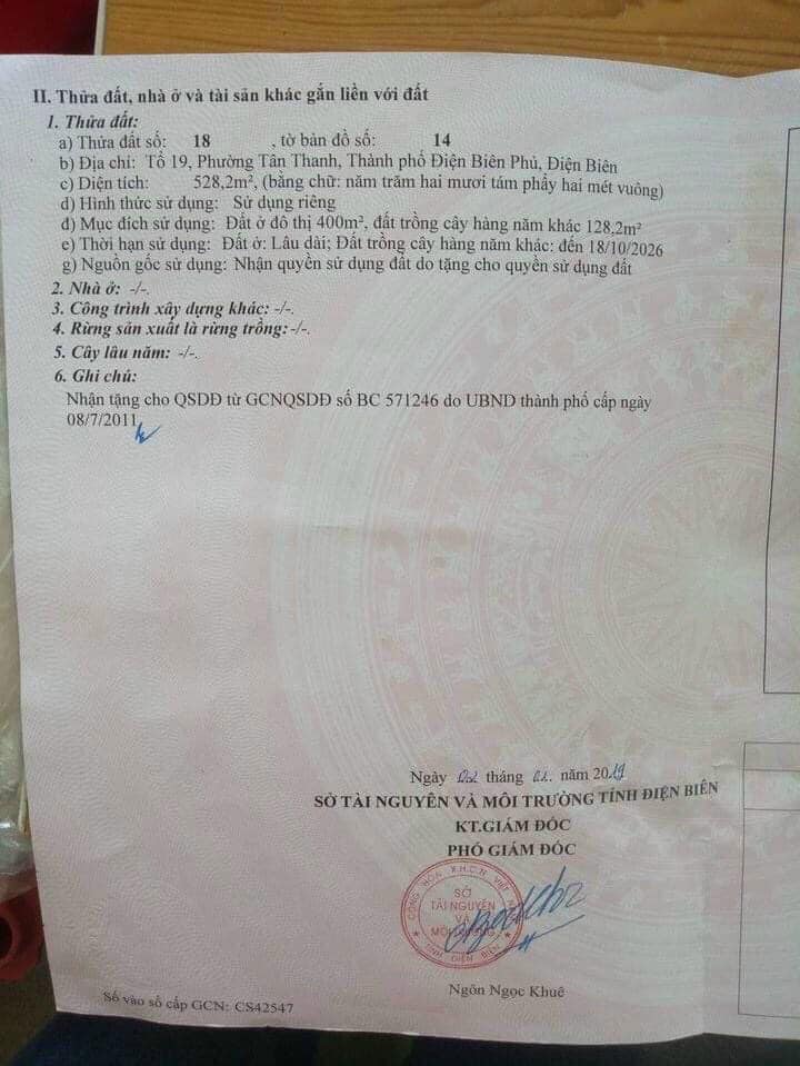 Bán mảnh đất mặt đường Sùng Phái Sinh