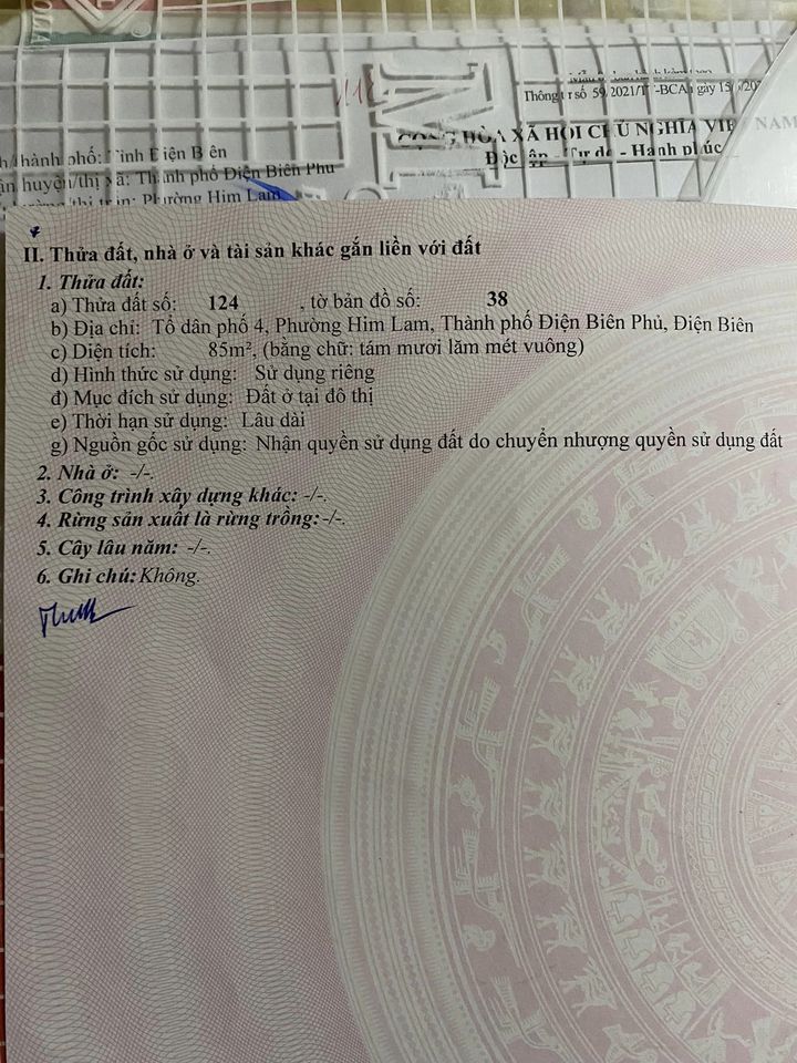Cần bán mảnh đất tại tổ 3 , phường Him Lam, thành phố Điện Biên Phủ