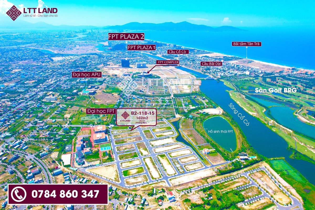 Chính chủ gửi bán lô 102m2 cạnh trường đại học FPT, view công viên