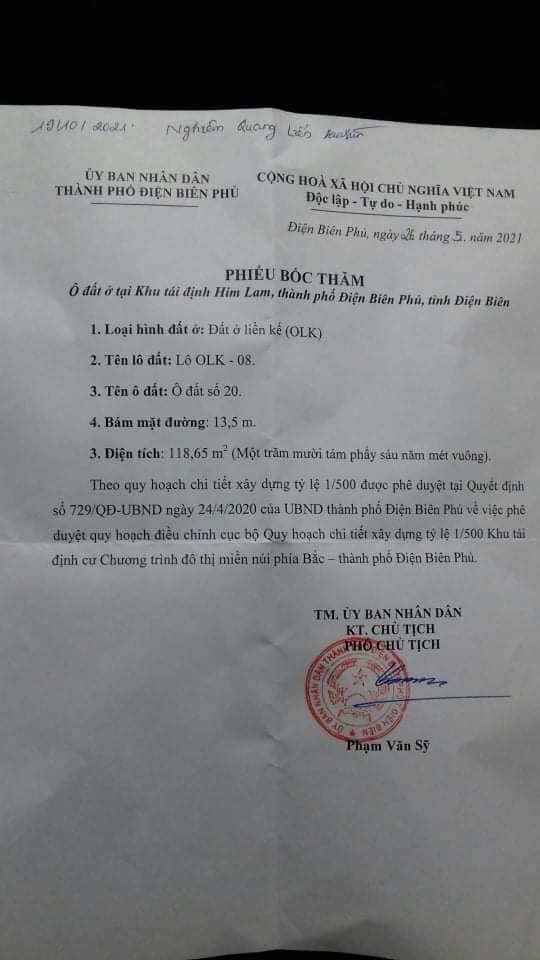 BÁn đất đối diện cổng trường học cấp 2 Trần Can xây mới , gần công viên.