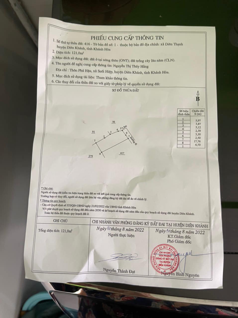 Cần Bán Đất Diên Thạnh Diên Khánh Khu VỰc Dân Cư Đông ĐÚc, giá Rẻ Nhất Thị Trường