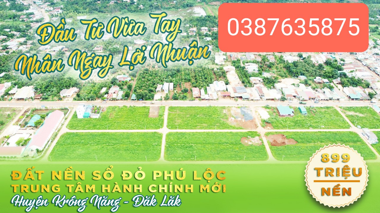 Đất nền Đak Lak trung tâm Phú Lộc Krong Năng