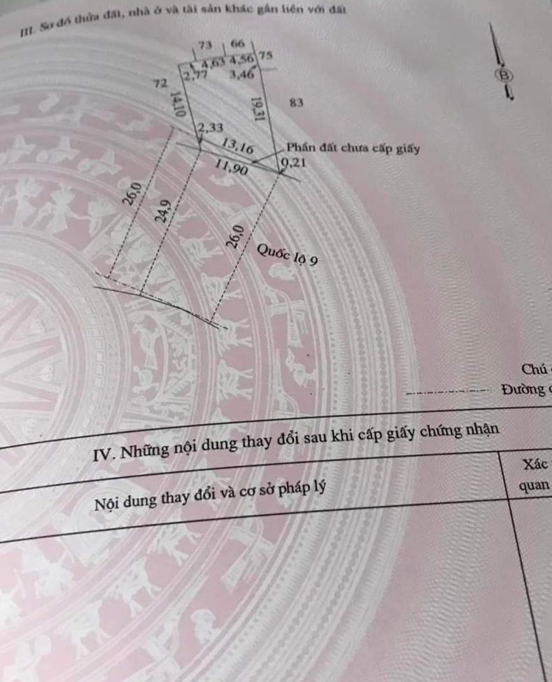 BÁN NHÀ 2 TẦNG MT QL9 TRUNG TÂM TP ĐÔNG HÀ, DT 13,16x19M