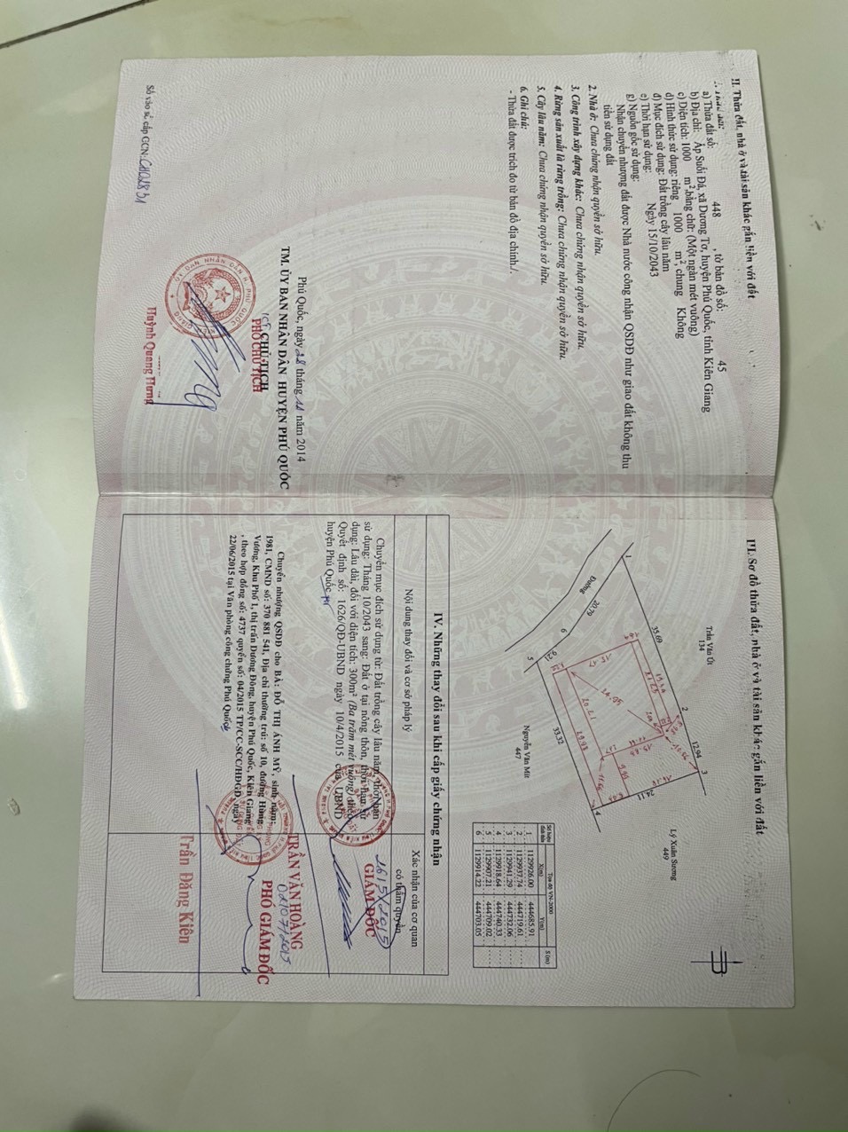 Bán 1000m2 Suối Đá,Dương Tơ,Phú Quốc sẵn 300m thổ cư Ngay Sát đường quy hoạch Tuyến tránh 2