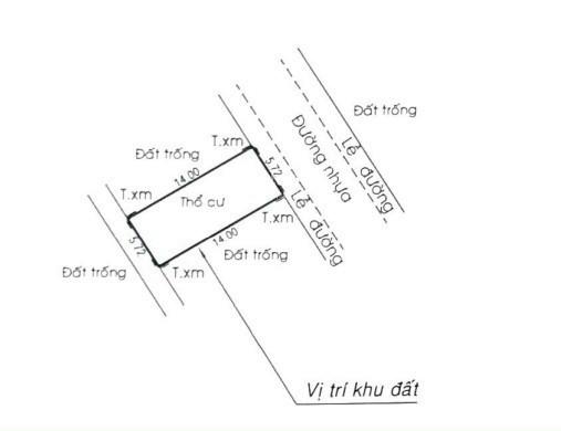 Bán lô 5x16m full thổ /1tỷ33 ngay đường Lý Thị Chừng, Phú Hòa Đông