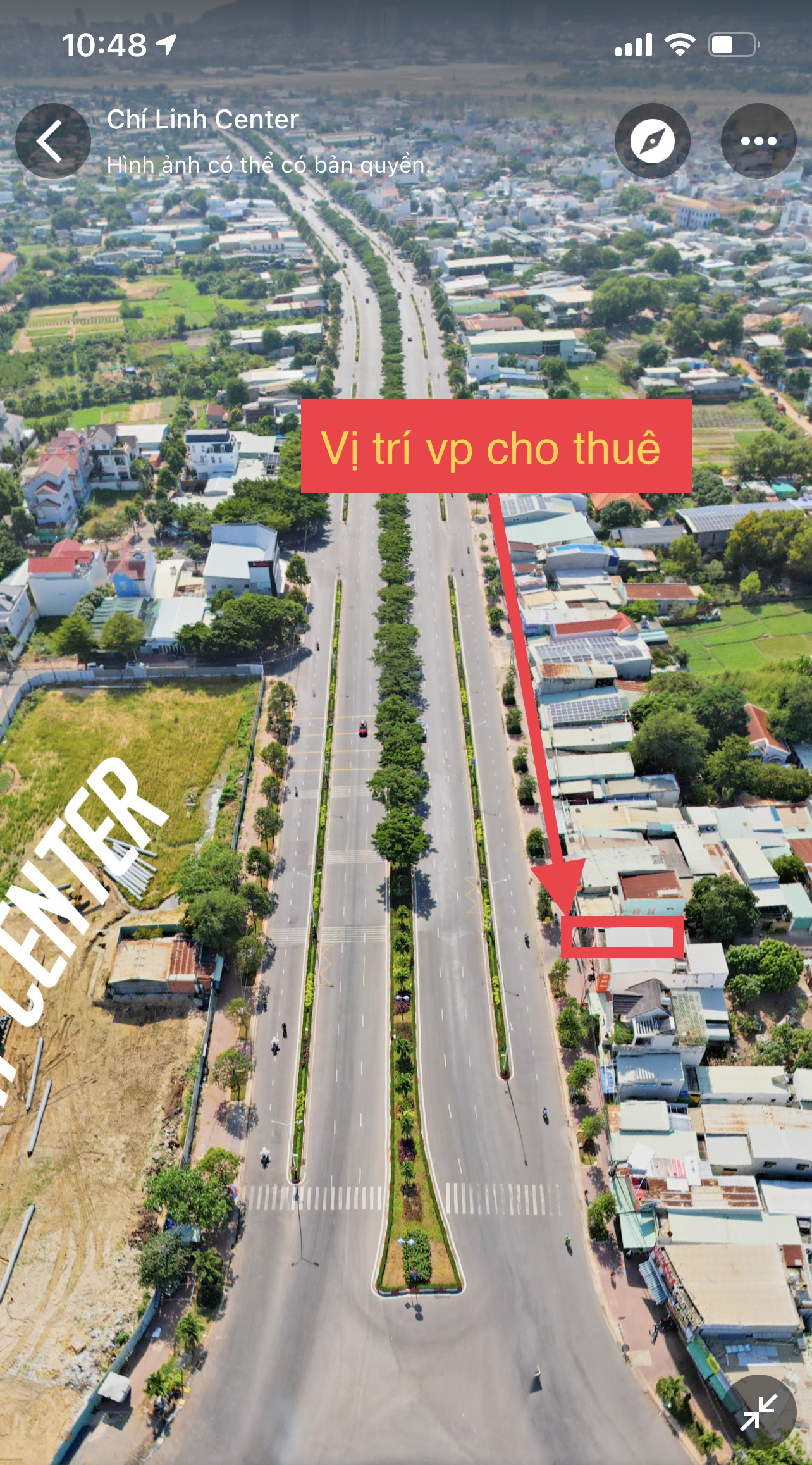 Cần Cho thuê Văn Phòng mặt tiền đường 2/9 gần KDT Chí Linh